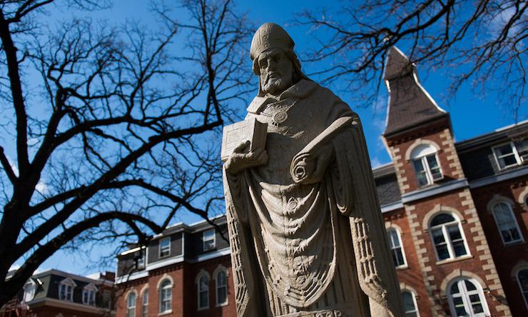 Photo of statue on campus